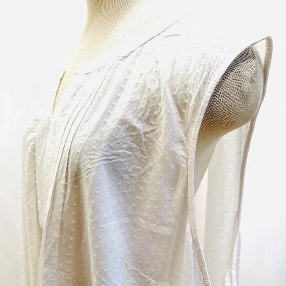 NWT CROFT & BARROW Women Sleeveless Pullover V-Neck 100% Rayon White Shirt Sz 4X - Picture 3 of 13